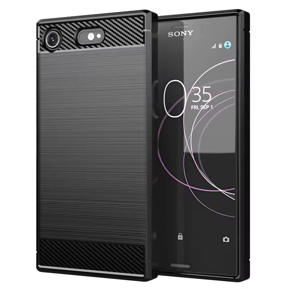 SALE | Sony Xperia XZ 1 | Edle Carbon Optik Akzente Soft Hülle/Case | ZITOCASES®