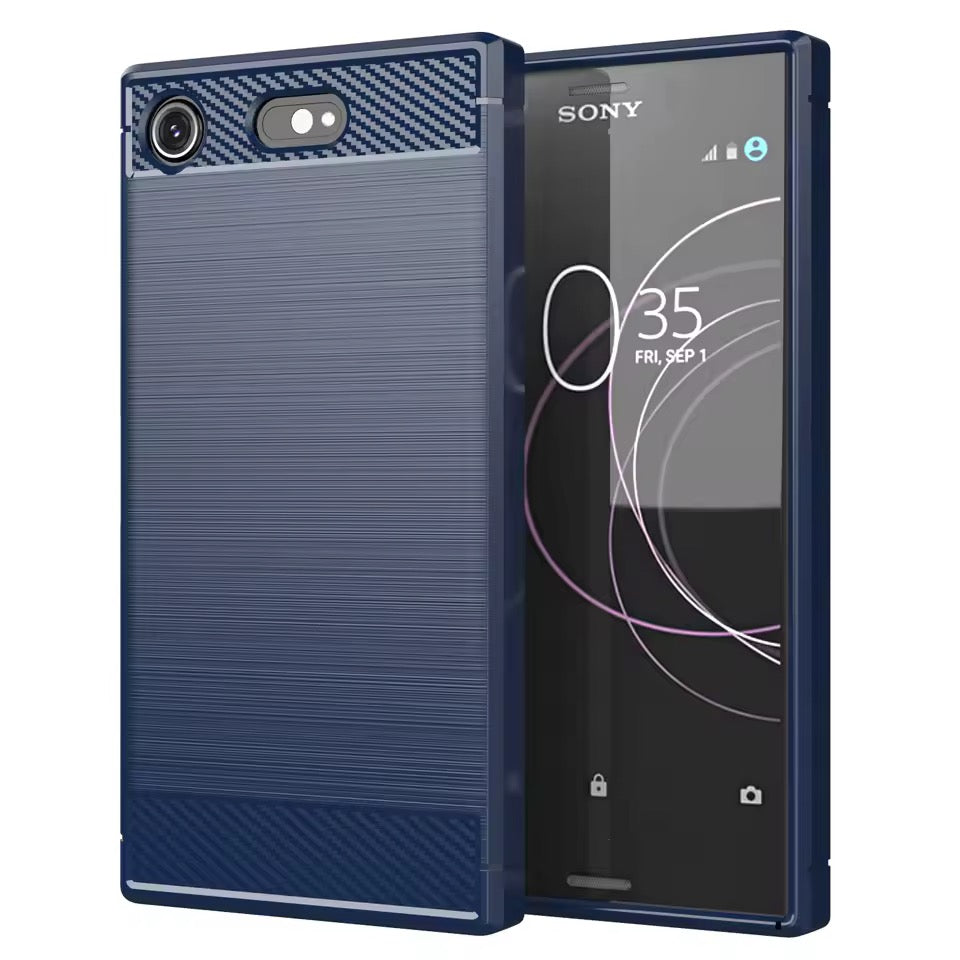 SALE | Sony Xperia XZ 1 | Edle Carbon Optik Akzente Soft Hülle/Case | ZITOCASES®
