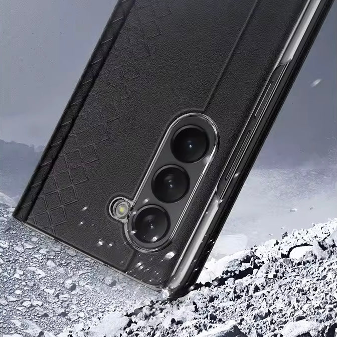 Karierte Kunstleder Klapp Hülle/Flip Case für Samsung Galaxy Z Fold 7, 6, 5, 4, 3, 2 | ZITOCASES®