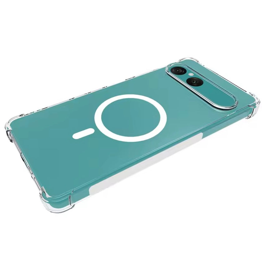 Transparente Airbag MagSafe/Magnet Silikon Hülle/Case für Sony Xperia 10 VIII