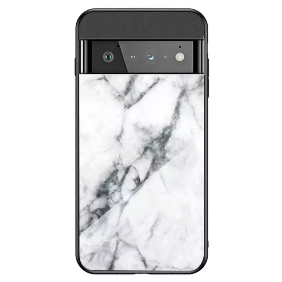 Marmor Optik Panzerglas Hülle/Case verschiedene Motive für Google Pixel 9, 8-Serie | ZITOCASES®