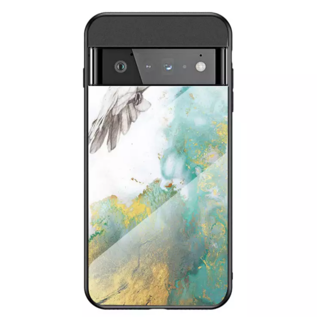 Marmor Optik Panzerglas Hülle/Case verschiedene Motive für Google Pixel 9, 8-Serie | ZITOCASES®