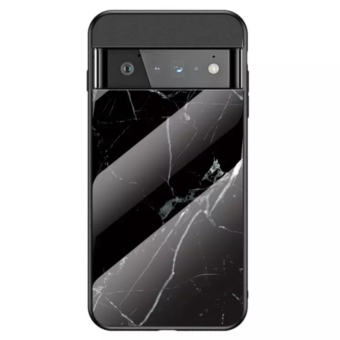 Marmor Optik Panzerglas Hülle/Case verschiedene Motive für Google Pixel 9, 8-Serie | ZITOCASES®