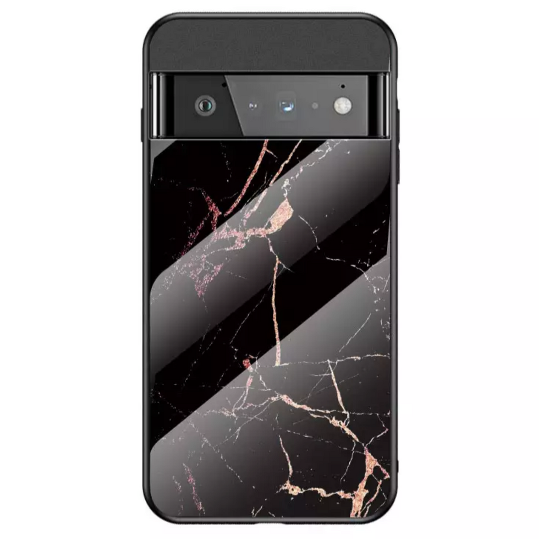 Marmor Optik Panzerglas Hülle/Case verschiedene Motive für Google Pixel 9, 8-Serie | ZITOCASES®