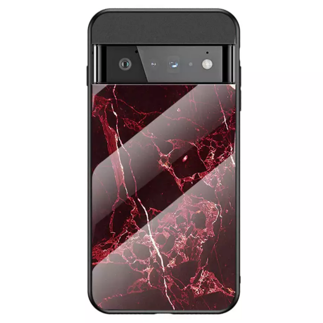 Marmor Optik Panzerglas Hülle/Case verschiedene Motive für Google Pixel 9, 8-Serie | ZITOCASES®