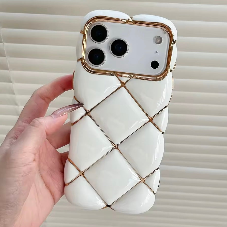 Karierte 3D Silikon Hülle/Case für iPhone 18 Pro, 18 Pro Max