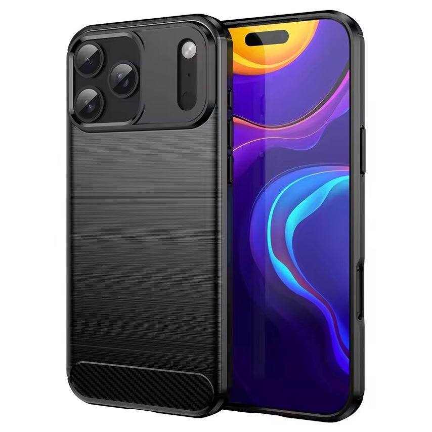 Metallstruktur/Carbon Optik Silikon Hülle/Case für iPhone 17 Pro, 17 Pro Max | ZITOCASES®