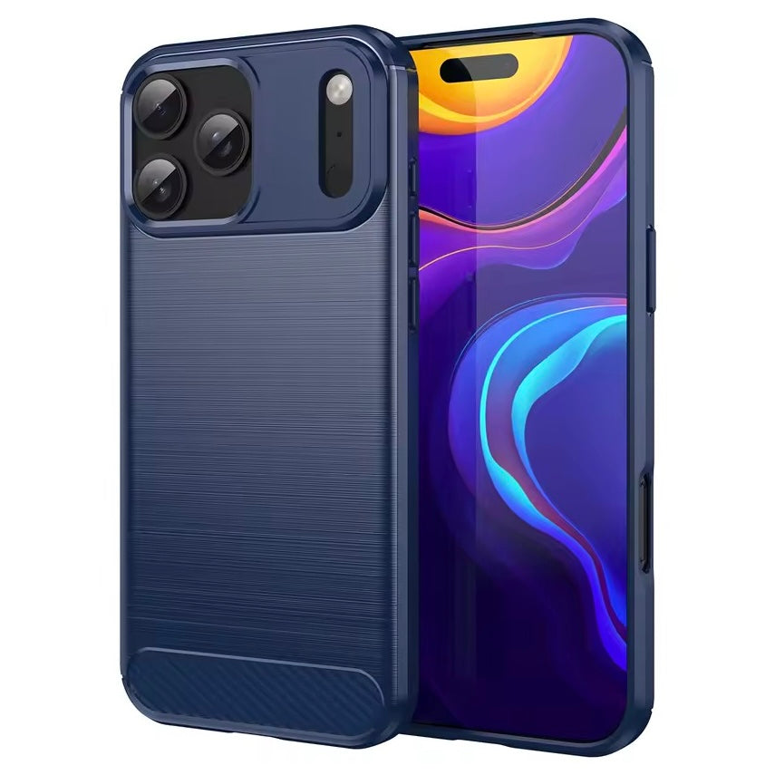 Metallstruktur/Carbon Optik Silikon Hülle/Case für iPhone 17 Pro, 17 Pro Max | ZITOCASES®