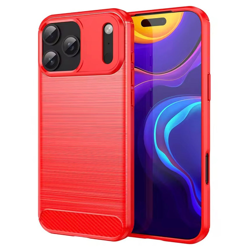 Metallstruktur/Carbon Optik Silikon Hülle/Case für iPhone 17 Pro, 17 Pro Max | ZITOCASES®