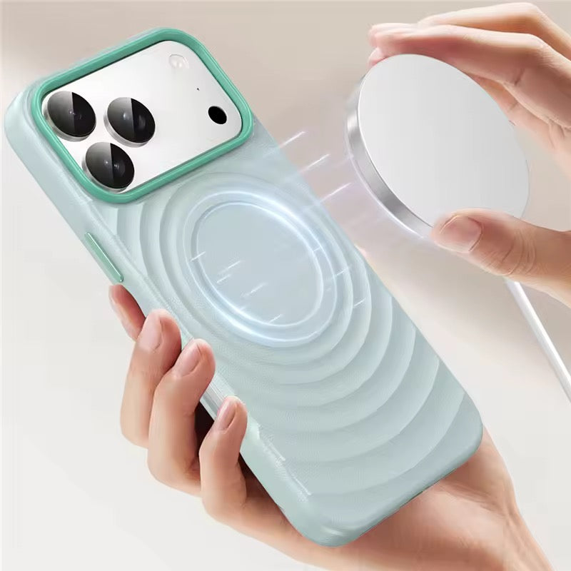 Wellen/Kunstleder Optik MagSafe/Magnet Hülle/Case für iPhone 17 Pro, 17 Pro Max | ZITOCASES®