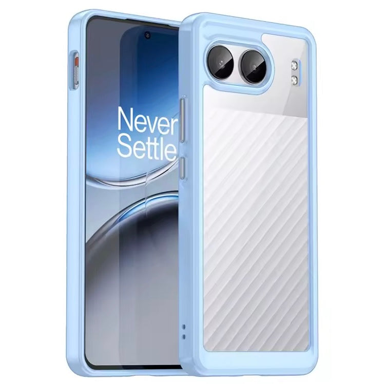 SALE | OnePlus Nord 4 | Edle Transparente Silikon Hülle/Case mit blauem Rahmen | ZITOCASES®