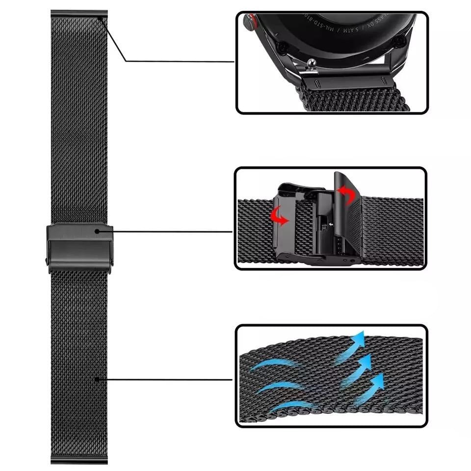 Edelstahl Milanese Armband für Huawei Smartwatch Band 9, 8, 7, 6, 4 Serie | ZITOCASES®