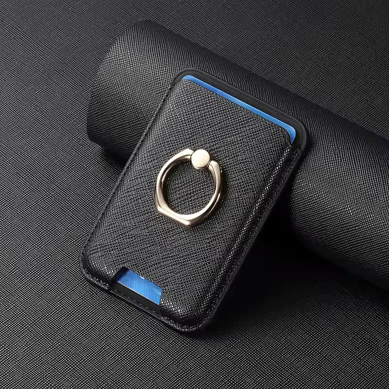 Kunstleder MagSafe/Magnet Wallet/Kartenhalter mit integriertem Ring
