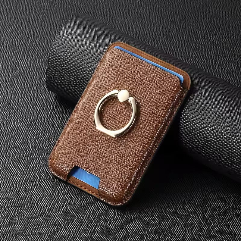 Kunstleder MagSafe/Magnet Wallet/Kartenhalter mit integriertem Ring