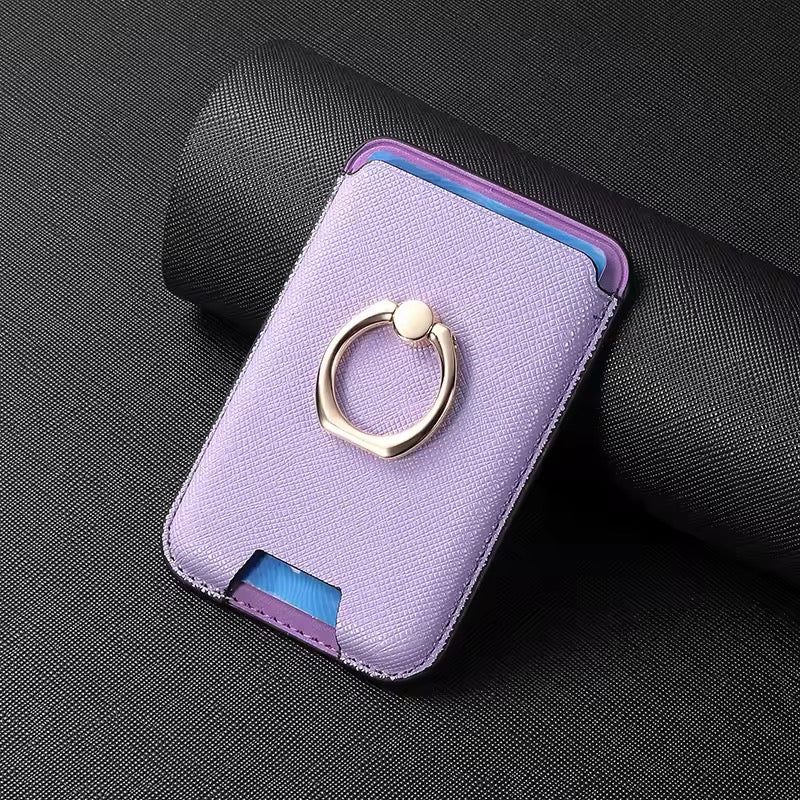 Kunstleder MagSafe/Magnet Wallet/Kartenhalter mit integriertem Ring