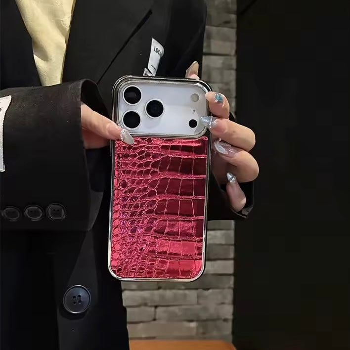 Hochglanz/Chrom Krokodil-Leder Optik Hülle/Case für iPhone 17 Pro, 17 Pro Max | ZITOCASES®