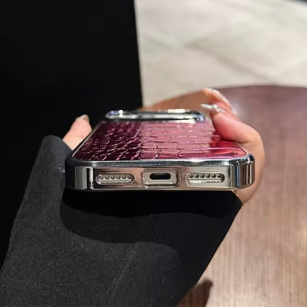 Hochglanz/Chrom Krokodil-Leder Optik Hülle/Case für iPhone 17 Pro, 17 Pro Max | ZITOCASES®