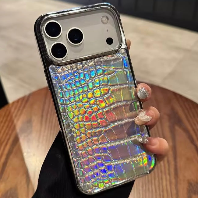 Hochglanz/Chrom Krokodil-Leder Optik Hülle/Case für iPhone 17 Pro, 17 Pro Max | ZITOCASES®