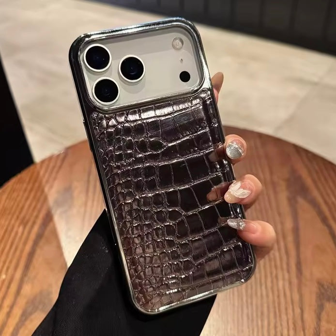 Hochglanz/Chrom Krokodil-Leder Optik Hülle/Case für iPhone 17 Pro, 17 Pro Max | ZITOCASES®
