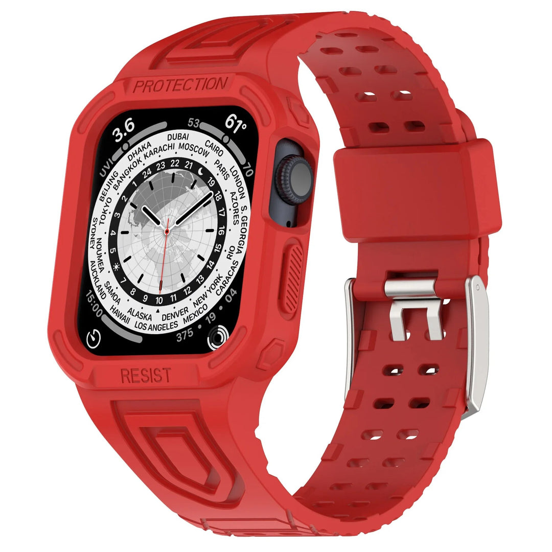 Silikon 2-in-1 Outdoor-Gehäuse Hülle/Case inkl. Silikon Armband für Apple Watch Series 8, 7, 6, SE | ZITOCASES®