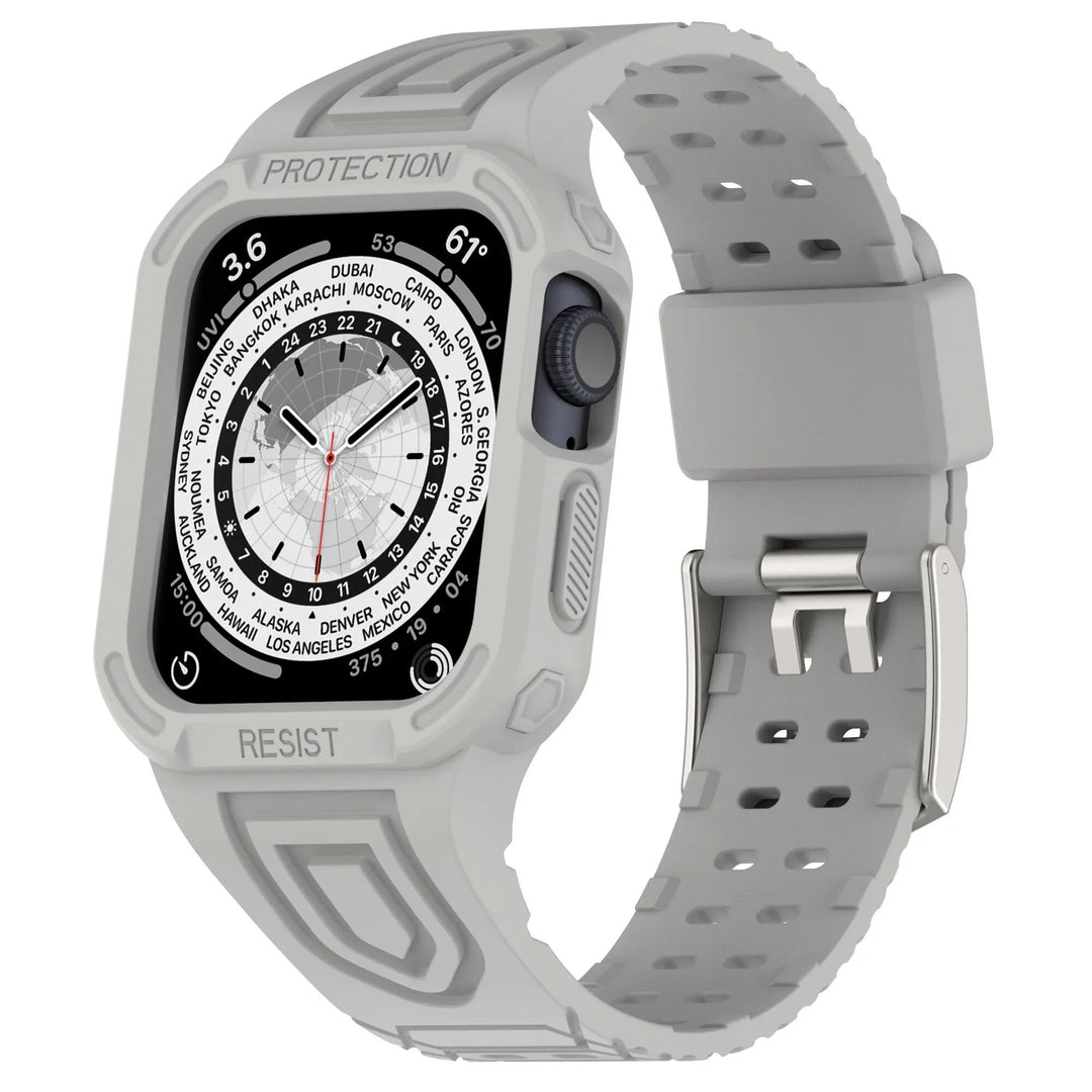 Silikon 2-in-1 Outdoor-Gehäuse Hülle/Case inkl. Silikon Armband für Apple Watch Series 8, 7, 6, SE | ZITOCASES®