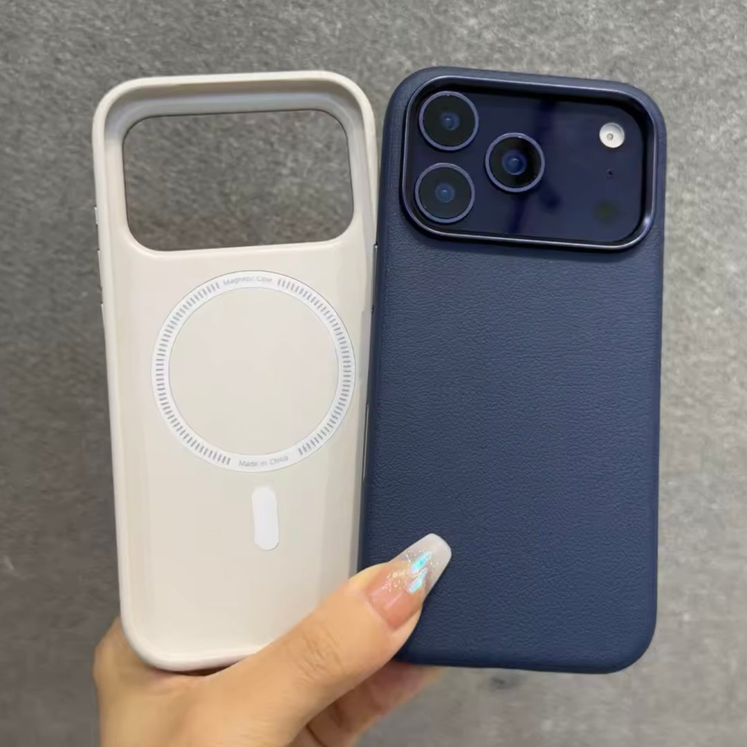 Kunstleder MagSafe/Magnet Hülle/Case mit Chrom Akzenten für iPhone 17 Pro, 17 Pro Max | ZITOCASES®