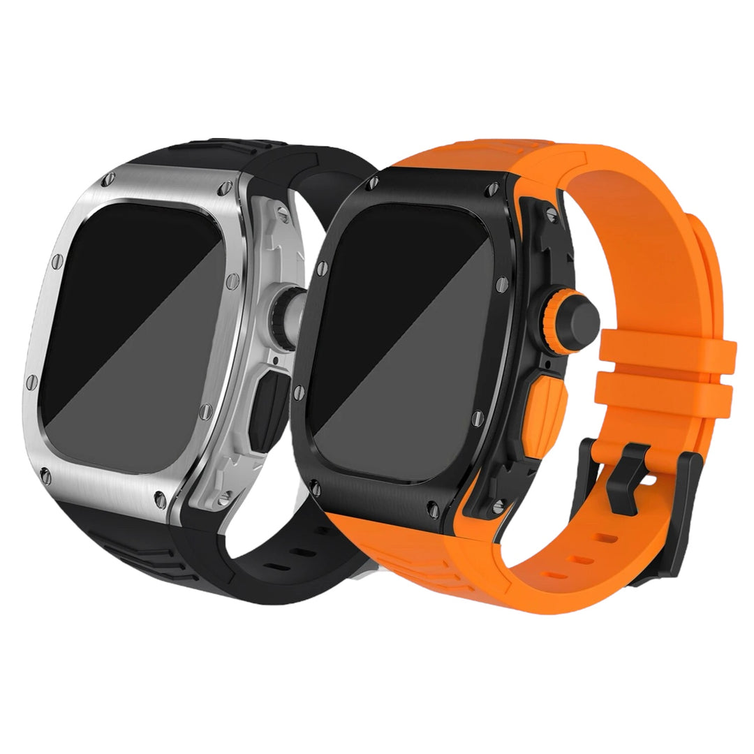 Edelstahl 2-in-1 Luxus-Gehäuse Hülle/Case inkl. Silikon Armband für Apple Watch Series 10 | ZITOCASES®