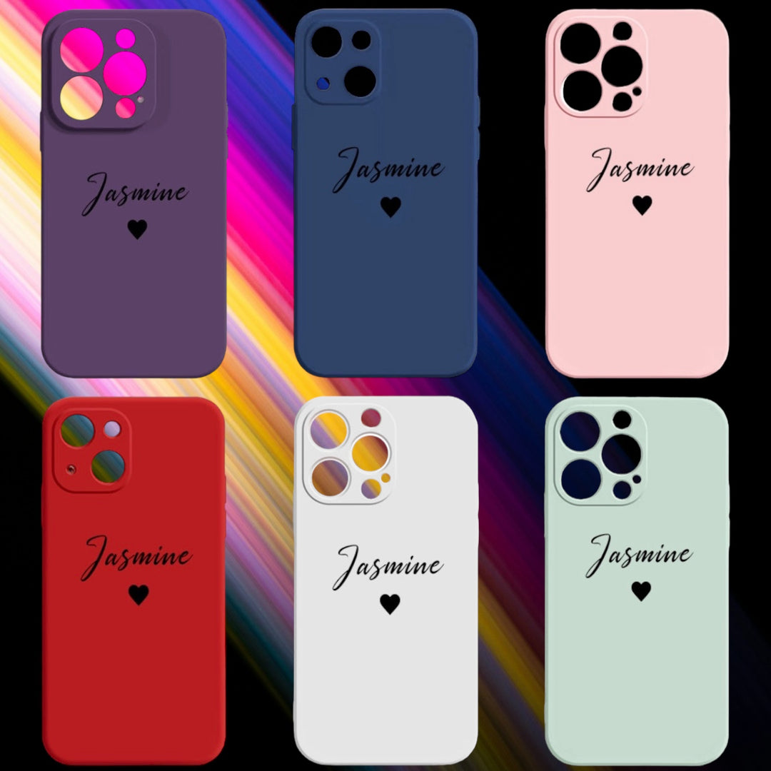 Personalisierte Silikon/Herz Hülle/Case mit individuellem Namen/Wort für iPhone | ZITOCASES®