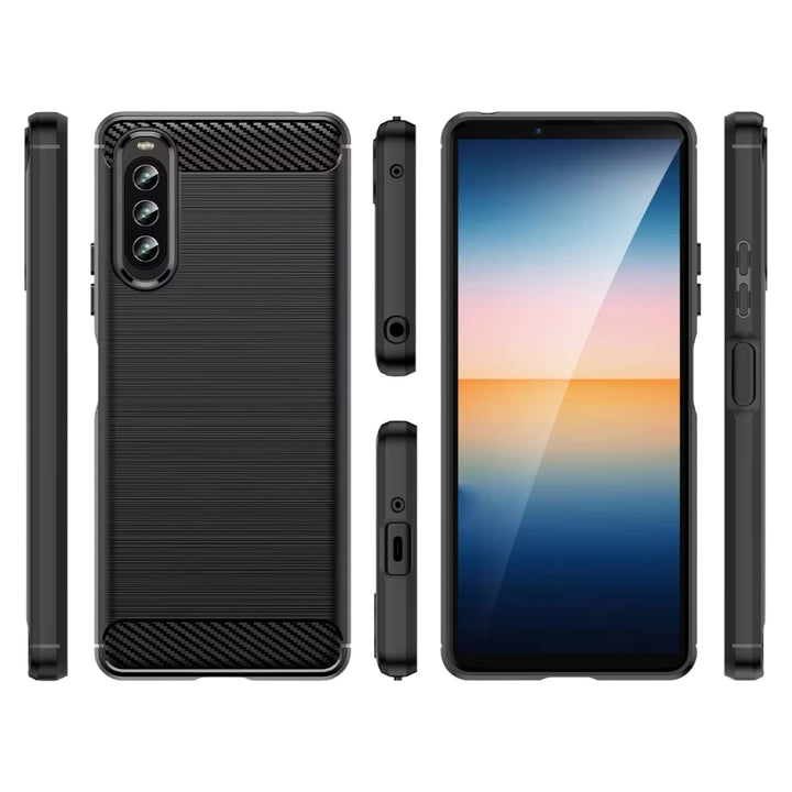 Edle Carbon Akzente Soft Hülle/Case verschiedene Farben für Sony Xperia 10, 10 III, 10 IV, 10 Plus, 10 V, 10 VI | ZITOCASES®