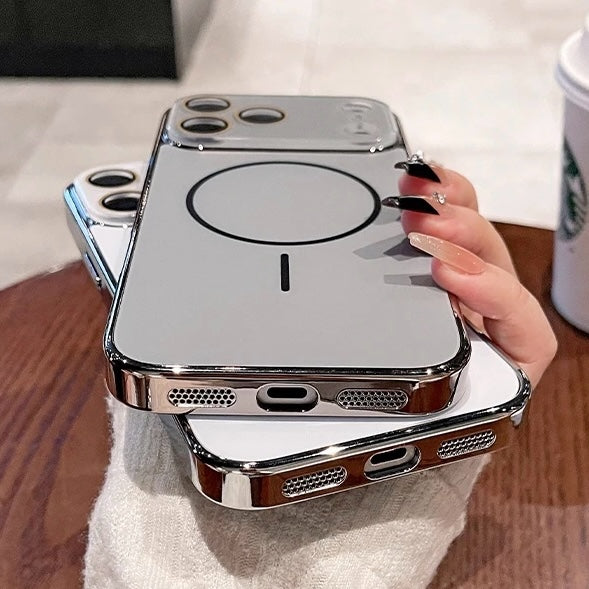 Hochglanz/Chrom MagSafe/Magnet Hülle/Case mit Kameraabdeckung für iPhone 17 Pro, 17 Pro Max | ZITOCASES®