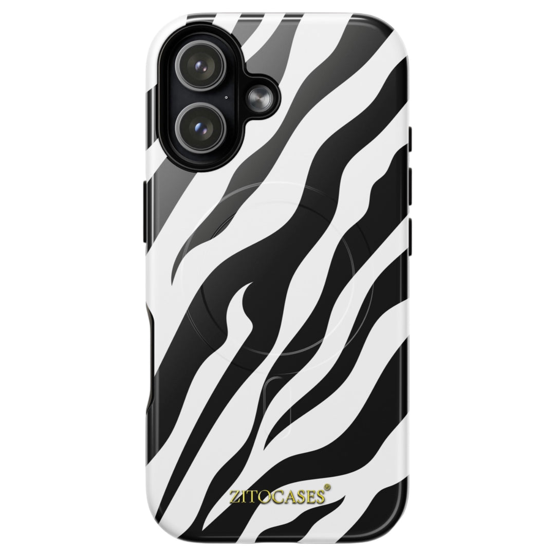 Dualschutz MagSafe/Magnet Zebra Muster Design 2-in-1 Hybrid Hülle/Case für iPhone 17 | ZITOCASES®