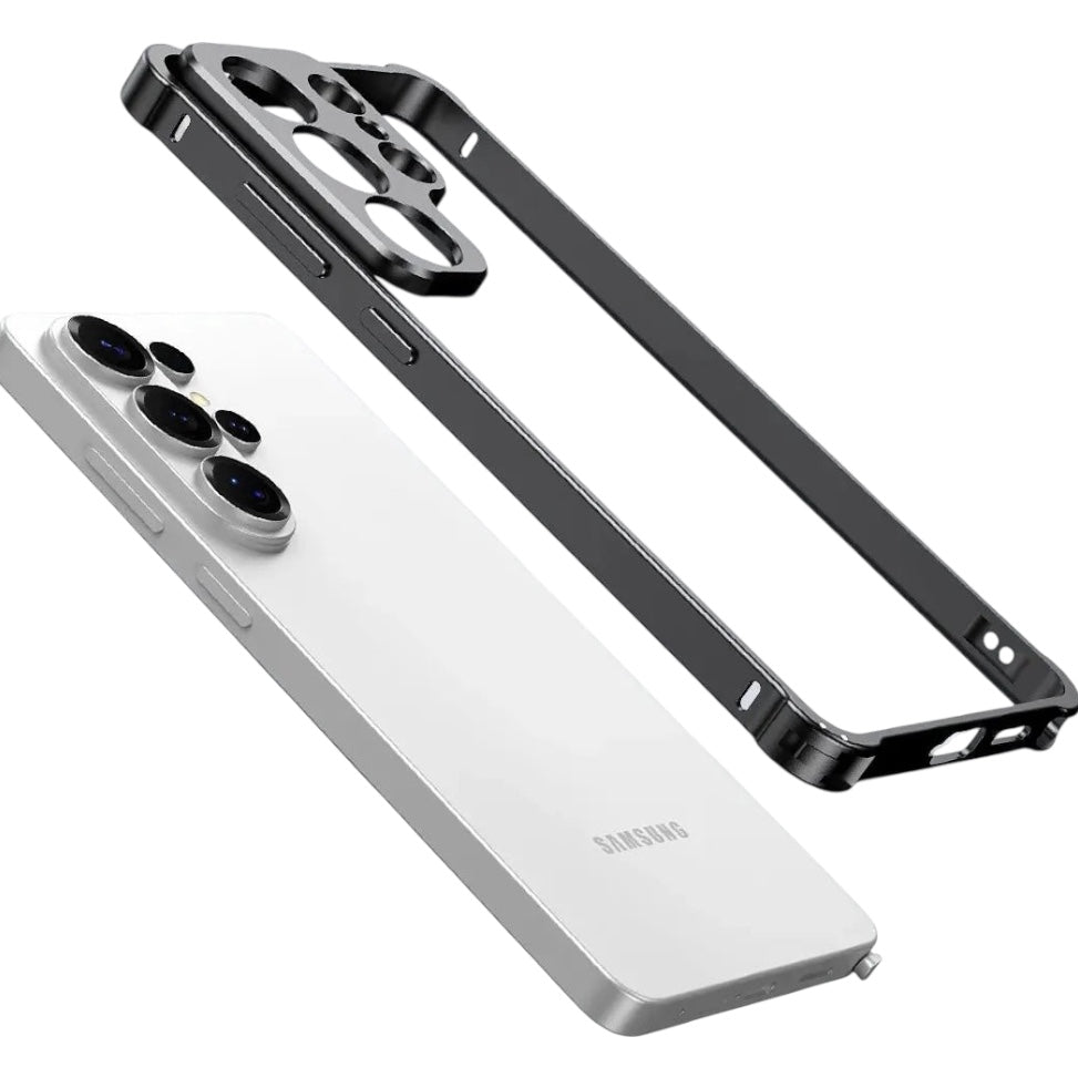 Aluminium Rahmen/Bumper Hülle/Case (inkl. Kamera Abdeckung) für Samsung Galaxy S26, S26 Plus, S26 Ultra