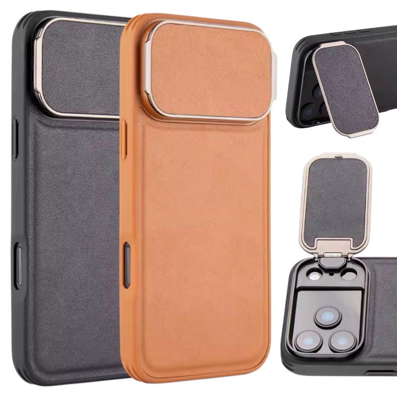 Kunstleder Hülle/Case mit klappbarer Kameraabdeckung für iPhone 17 Pro, 17 Pro Max | ZITOCASES®