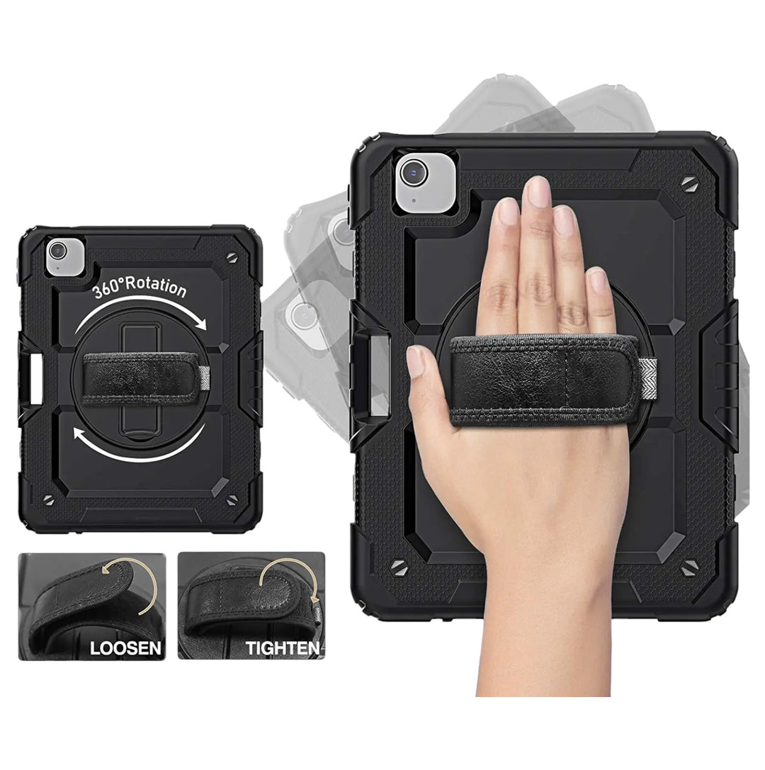 Vierteilige Outdoor/Airbag Vollschutz Hülle/Case inkl. Gurt und Halteband für iPad, Mini, Pro, Air | ZITOCASES®