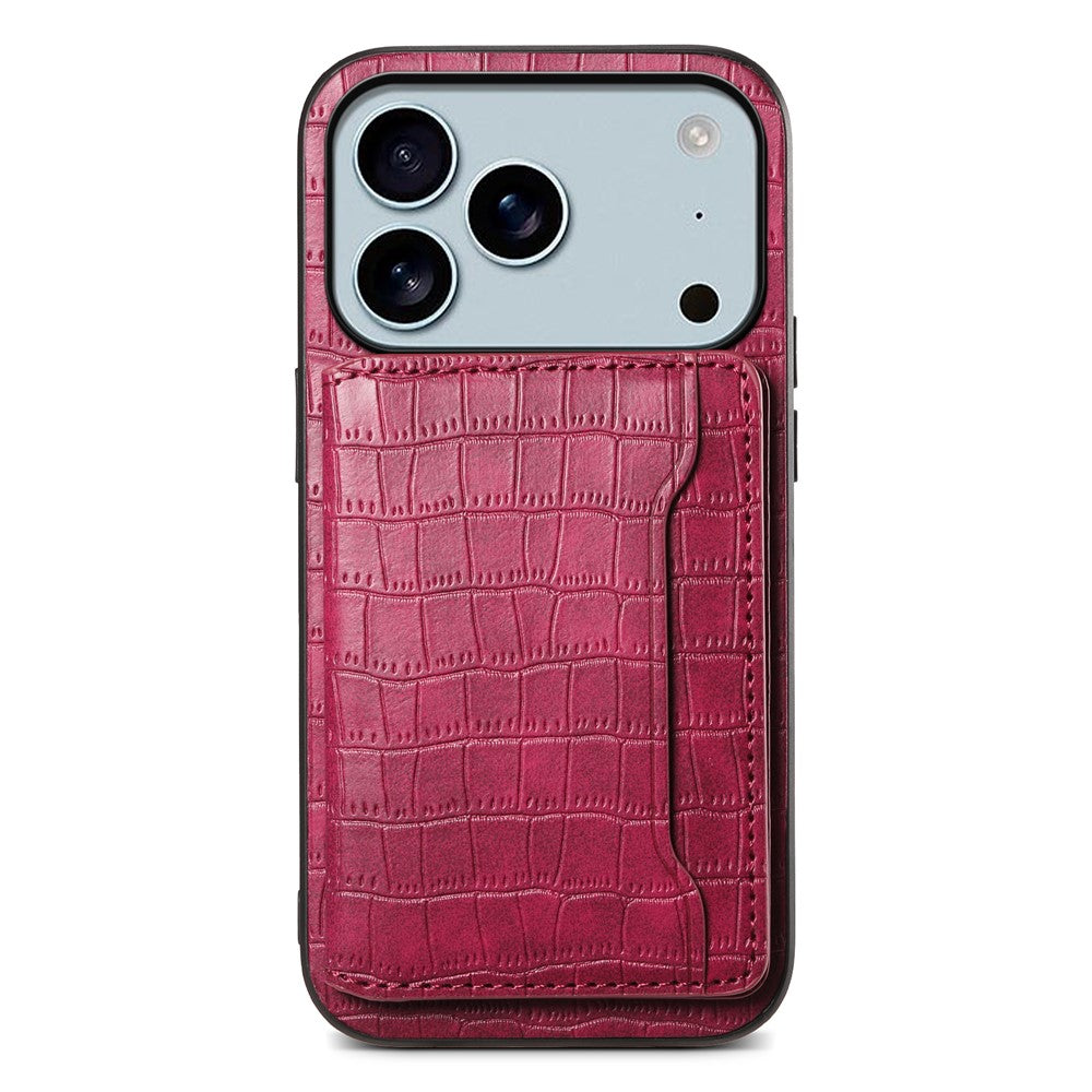 Krokodil-Leder Optik Hülle/Case mit Kartenfach und integriertem Ständer für iPhone 17 Pro, 17 Pro Max | ZITOCASES®