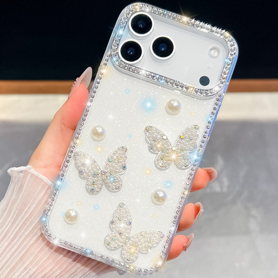 3D Schmetterling Perlen/Diamant Hülle/Case für iPhone 17 Pro, 17 Pro Max | ZITOCASES®
