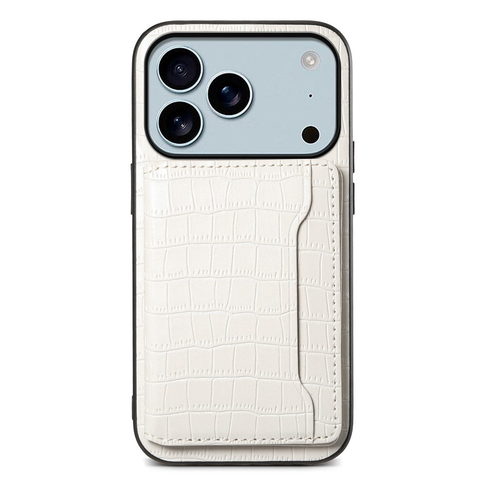 Krokodil-Leder Optik Hülle/Case mit Kartenfach und integriertem Ständer für iPhone 17 Pro, 17 Pro Max | ZITOCASES®