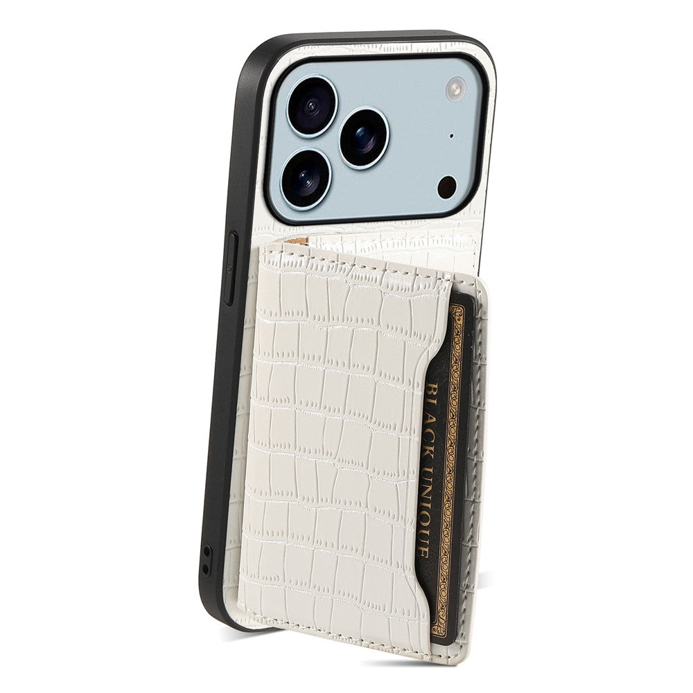 Krokodil-Leder Optik Hülle/Case mit Kartenfach und integriertem Ständer für iPhone 17 Pro, 17 Pro Max | ZITOCASES®