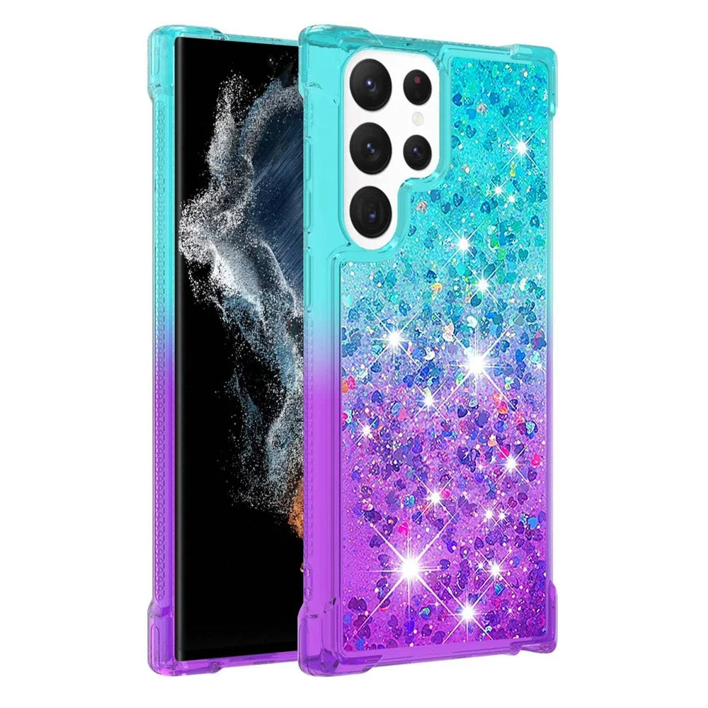 Liquid Schwimmende Glitzer Flakes Diamant Hülle/Case verschiedene Farben für Samsung Galaxy S25, Note-Serie | ZITOCASES®