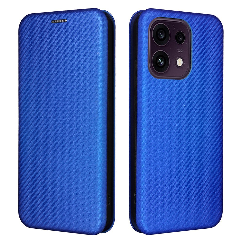 Carbon Optik Klapphülle/Flipcase für Oppo Reno 16, 16 Pro, 16 FS, 16 F