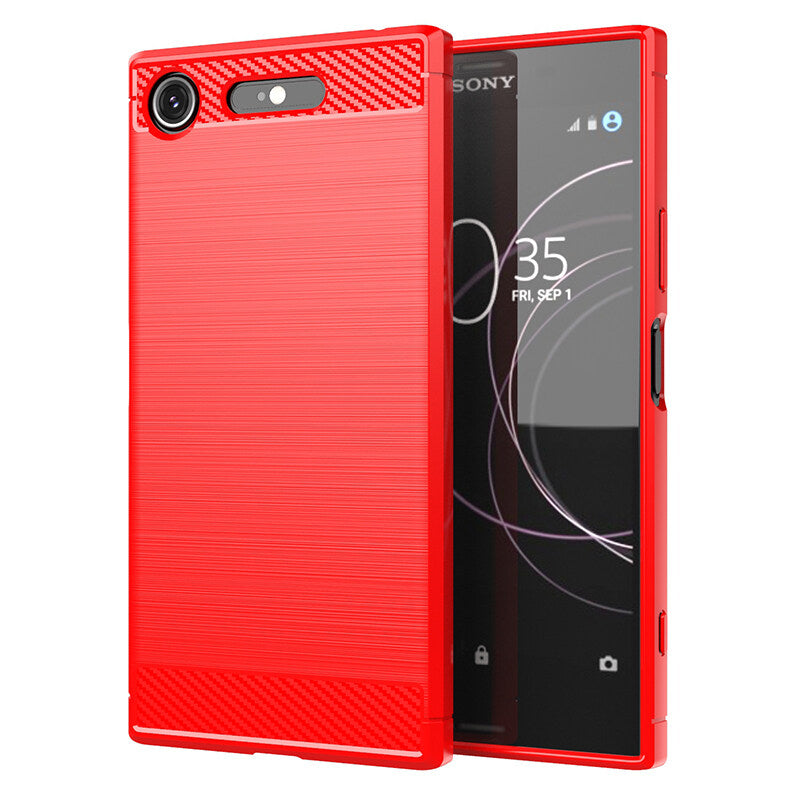 SALE | Sony Xperia XZ 1 | Edle Carbon Optik Akzente Soft Hülle/Case | ZITOCASES®