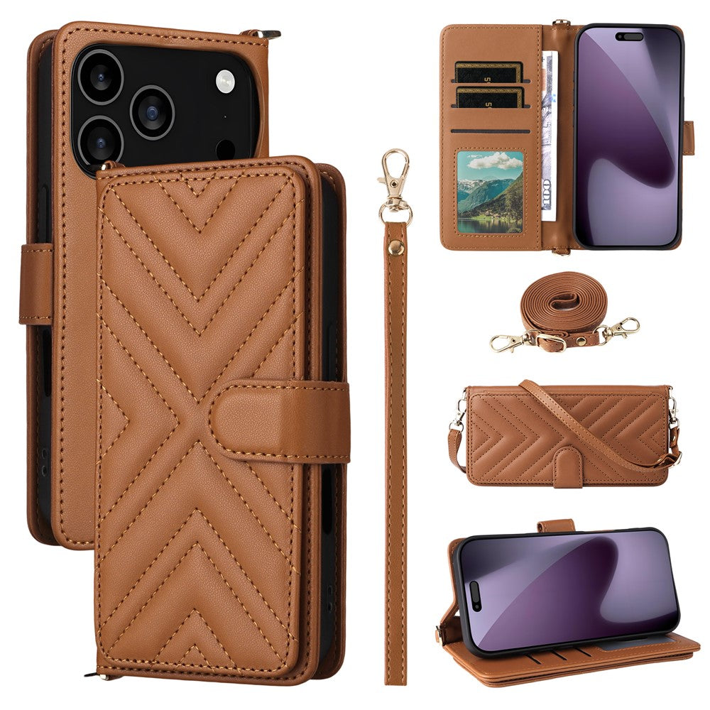 Karierte Portemonnaie/Geldbörse Kunstleder Klapphülle/Flipcase für iPhone 18 Pro, 18 Pro Max | ZITOCASES®