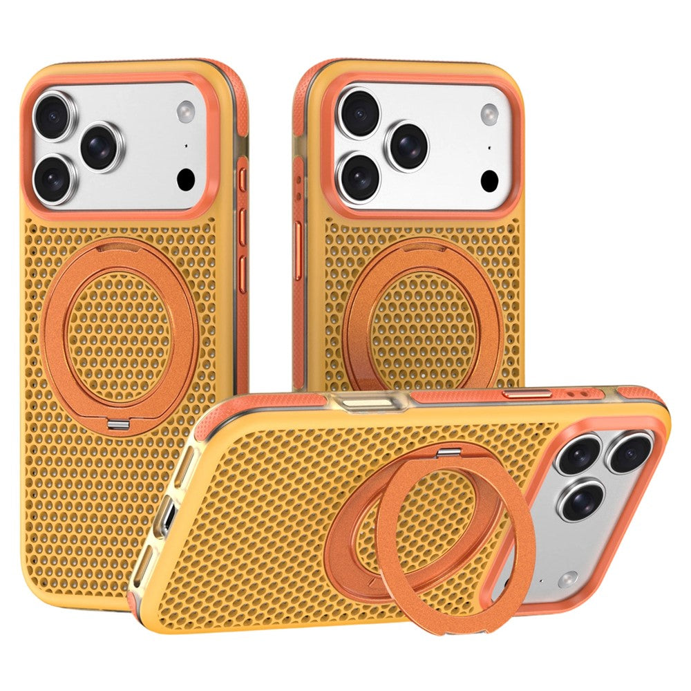 Zweifarbige Gelochte/Wärmeableitende MagSafe/Magnet Hülle/Case mit integriertem Ständer für iPhone 18 Pro, 18 Pro Max | ZITOCASES®