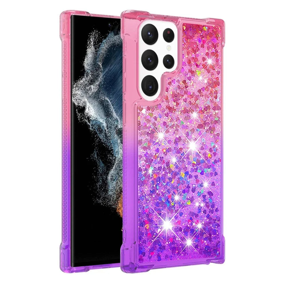 Liquid Schwimmende Glitzer Flakes Diamant Hülle/Case verschiedene Farben für Samsung Galaxy S25, Note-Serie | ZITOCASES®