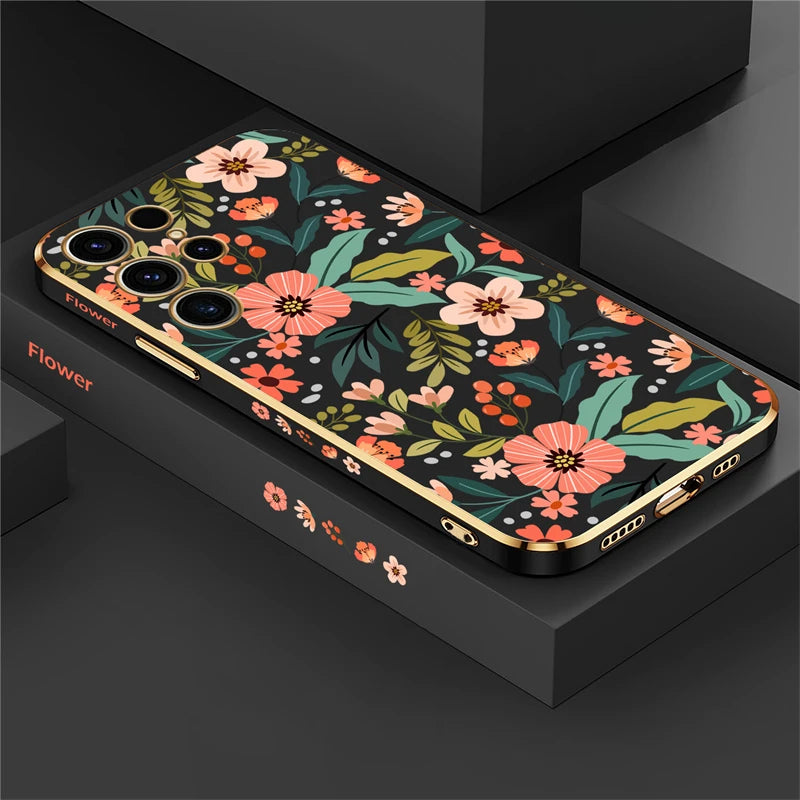 Hochglanz Blumen Motive Silikon Hülle/Case für Samsung Galaxy S23, S22, S21-Serie | ZITOCASES®