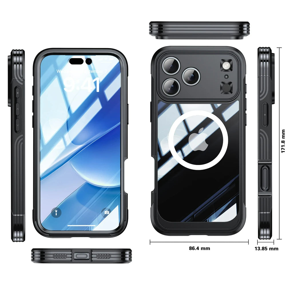 Stoßfeste MagSafe/Magnet Silikon Vollschutz Hülle/Case für iPhone 17 Pro, 17 Pro Max | ZITOCASES®