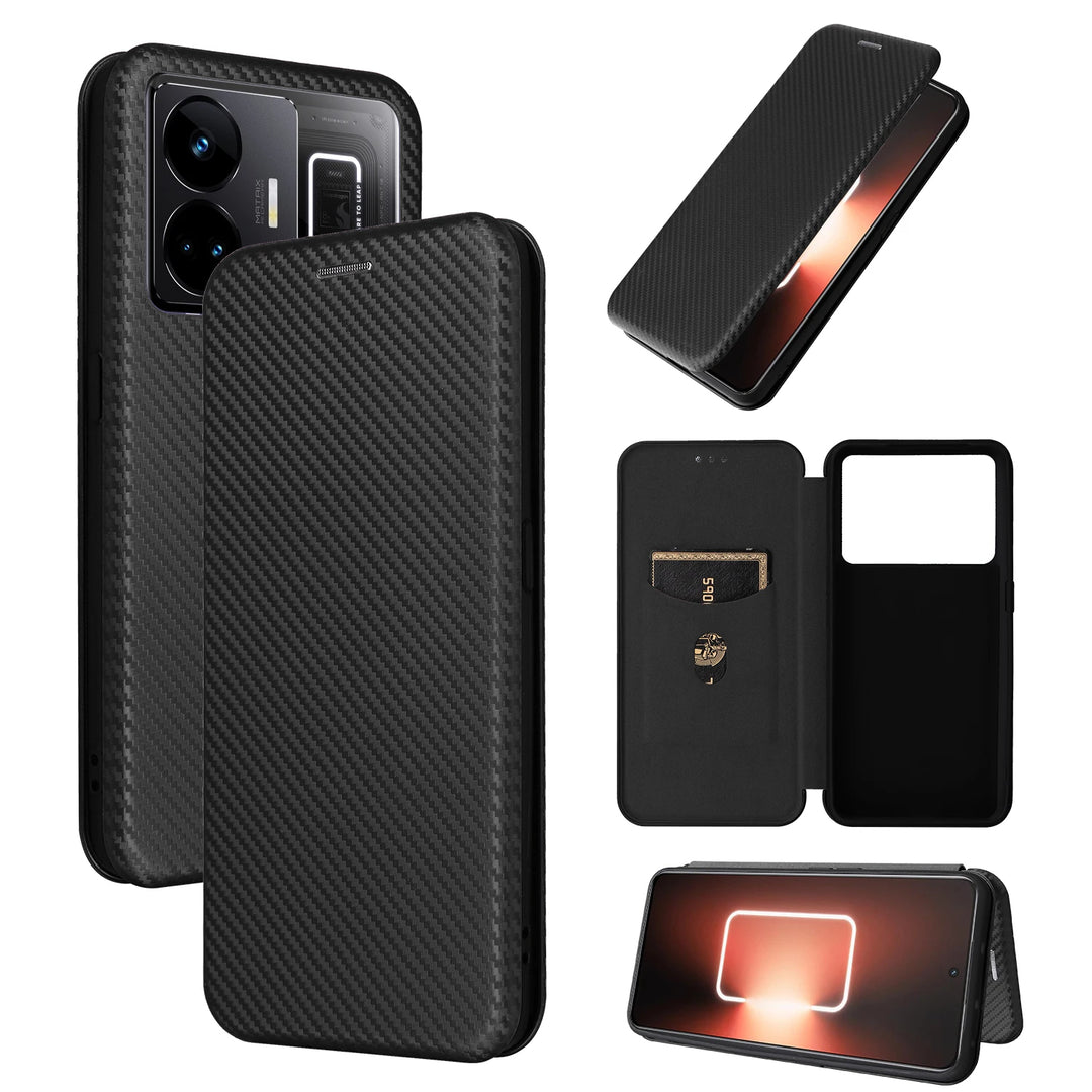 Kunstleder Carbon Klapp Hülle/Flip Case für Realme GT 7 Pro, GT 6, 6T, NEO 5, 3T, 3, 2, Master Edition, Narzo 50, 30, X50, X2 Pro, X2, C75, C55, C51, C35, C33 C31, C30, C25Y, C21Y, C11, 14X, 14 Pro, 12 Pro Plus, 12 Plus, 12 Pro, 12, 9 Pro Plus | ZITOCASES®