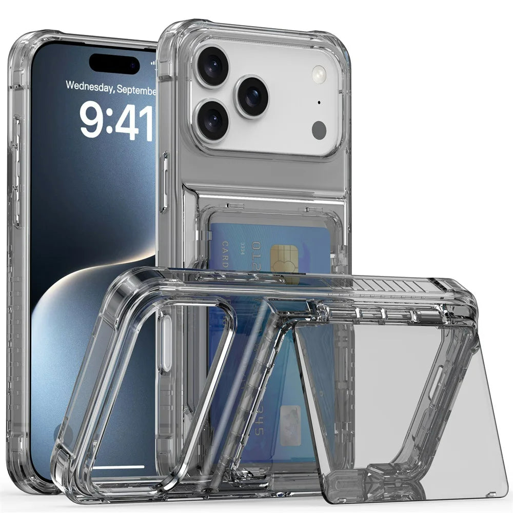 Transparente/Airbag Kartenfach Silikon Hülle/Case für iPhone 17 Pro, 17 Pro Max | ZITOCASES®