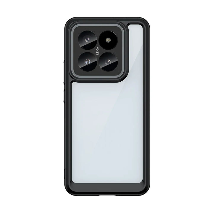 Transparente Silikon/Plastik Hülle/Case mit buntem Rahmen für Xiaomi 14, 13-Serie | ZITOCASES®