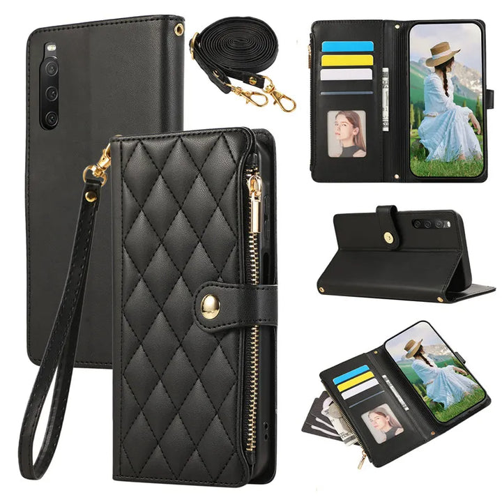 Karierte Kunstleder Klapp Hülle/Flip Case für Sony Xperia L3, Z5, M5, XA, XA1, XA1 Plus, XA2, XA2 Plus, 1 II, 1 III, 1 IV, 1 V, 1 VI, 5 III, 5 IV, 5 V, 5 VI, 10 III, 10 IV, 10 V, 10 VI | ZITOCASES®